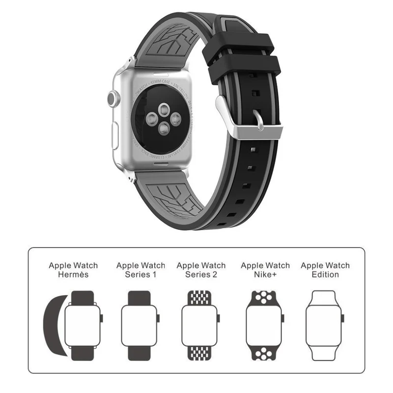 Bequem Apple Watch Series 1-3 42mm Silikon / TPU armband