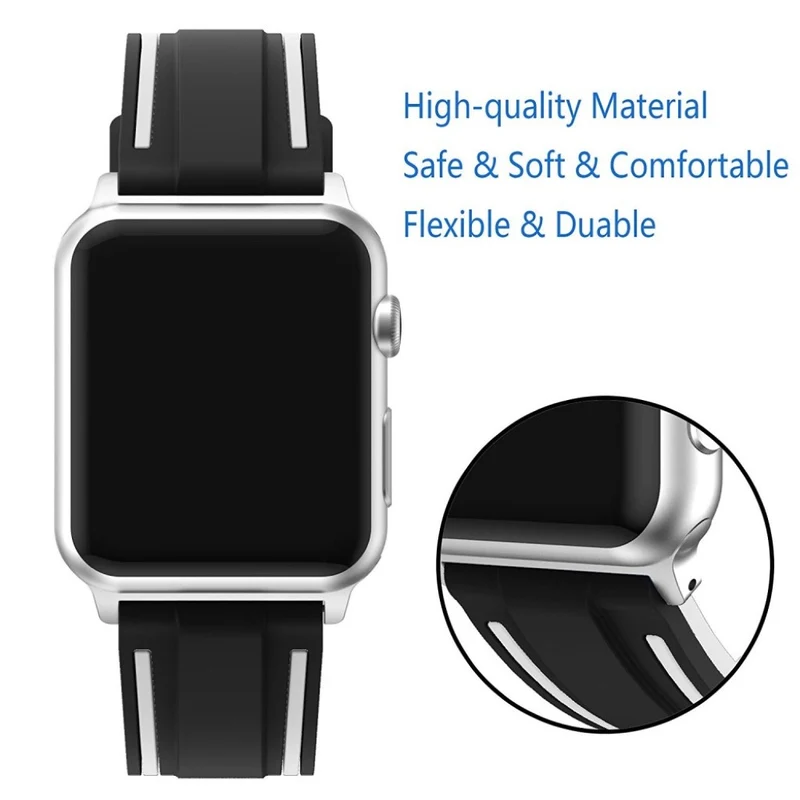 Bequem Apple Watch Series 1-3 42mm Silikon / TPU armband