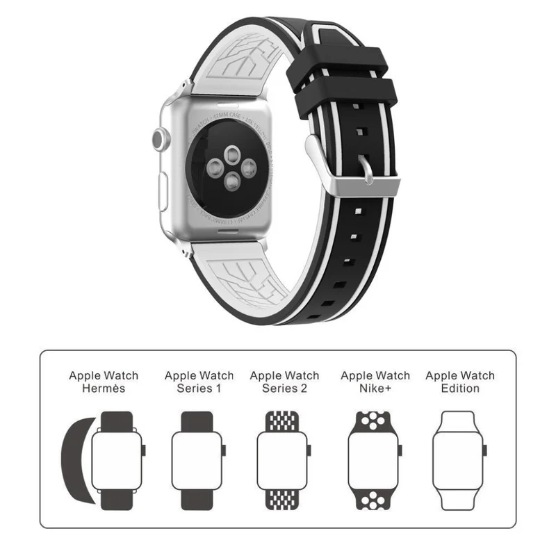Bequem Apple Watch Series 1-3 42mm Silikon / TPU armband