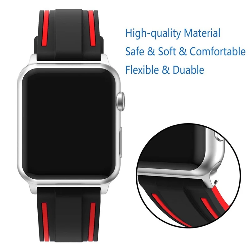 Bequem Apple Watch Series 1-3 42mm Silikon / TPU armband
