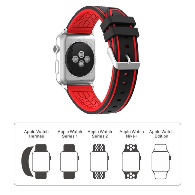 Bequem Apple Watch Series 1-3 42mm Silikon / TPU armband