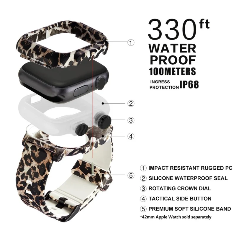 Megastark Apple Watch Series 1-3 42mm Silikon / TPU armband