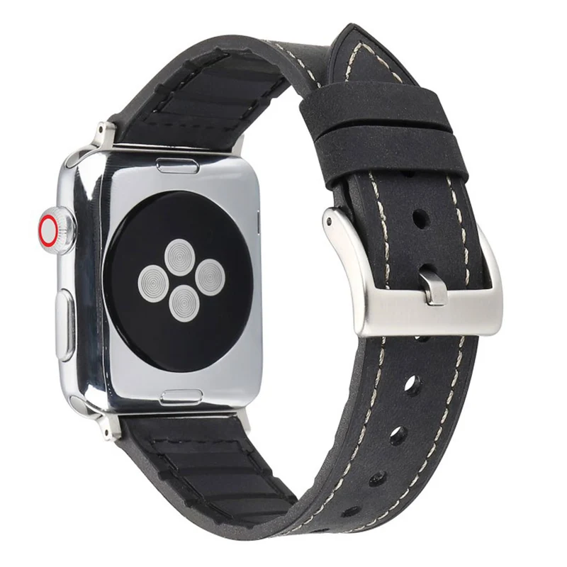 Apple Watch Series 4 44mm Kunstleder und Silikon / TPU armband