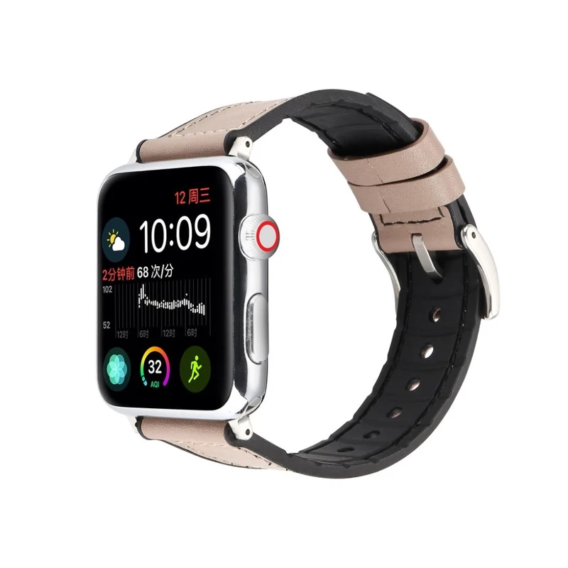 Apple Watch Series 4 44mm Kunstleder und Silikon / TPU armband