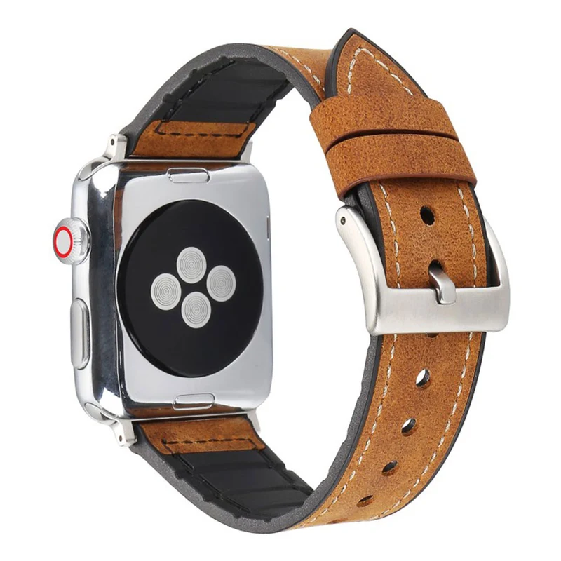 Apple Watch Series 4 44mm Kunstleder und Silikon / TPU armband