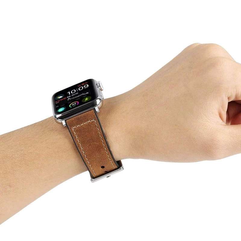 Apple Watch Series 4 44mm Kunstleder und Silikon / TPU armband