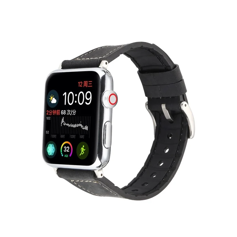 Sehr haltbar Apple Kunstleder und Silikon / TPU armband