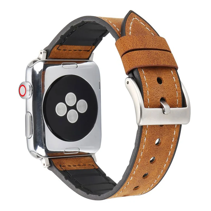 Sehr haltbar Apple Kunstleder und Silikon / TPU armband