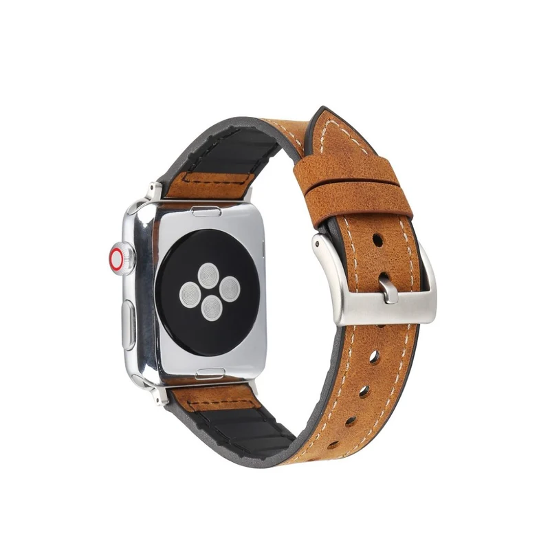 Sehr haltbar Apple Kunstleder und Silikon / TPU armband
