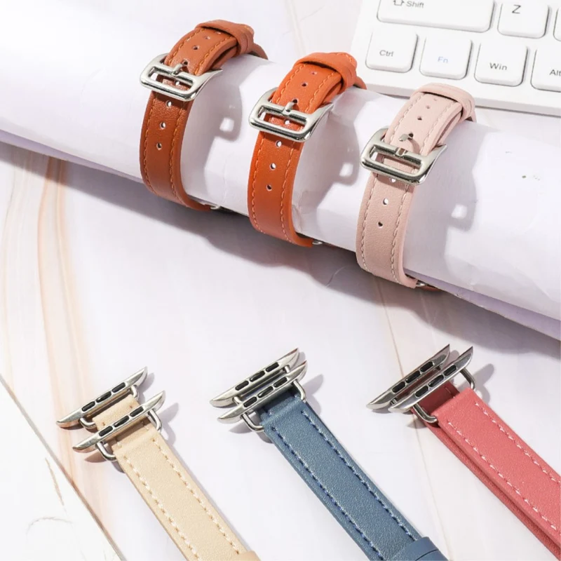 Bequem Apple Watch Series 7 45mm Kunstleder armband
