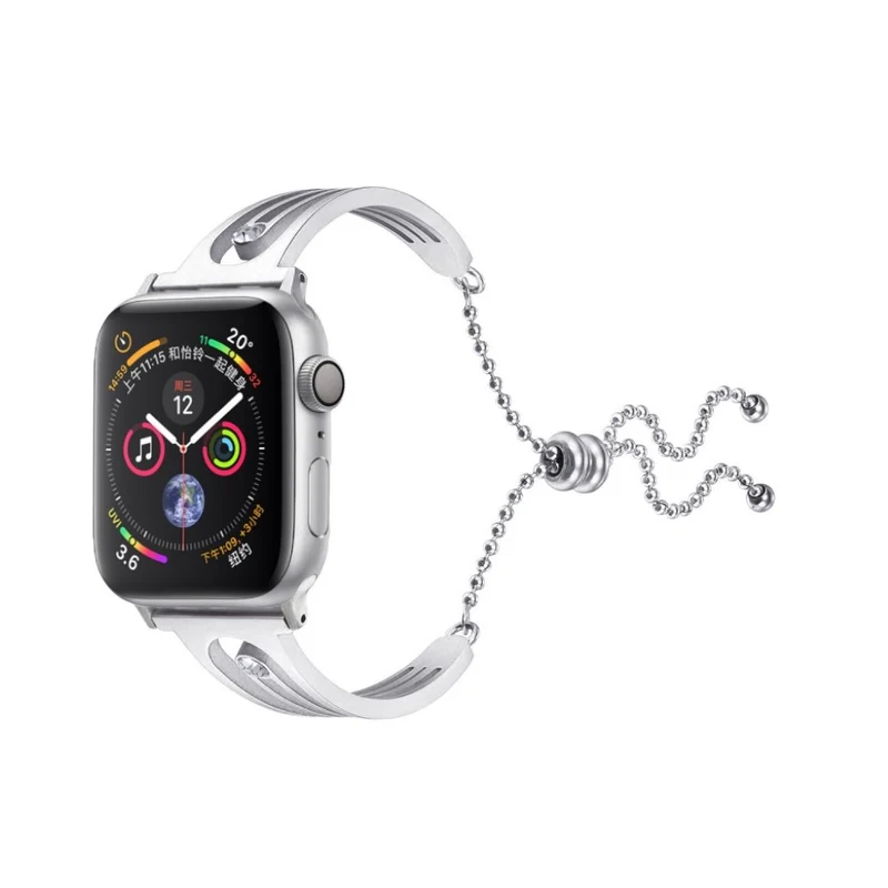 Bequem Apple Watch Series 4 44mm Metall und Strass armband