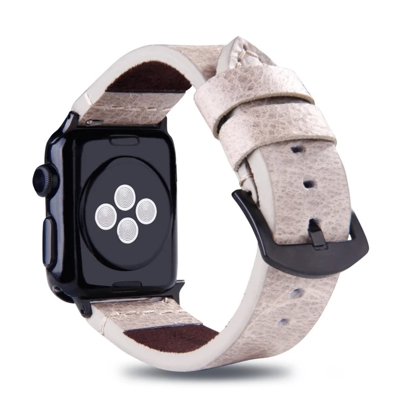 Exquisit Apple Watch Series 4 44mm Echtes Leder armband