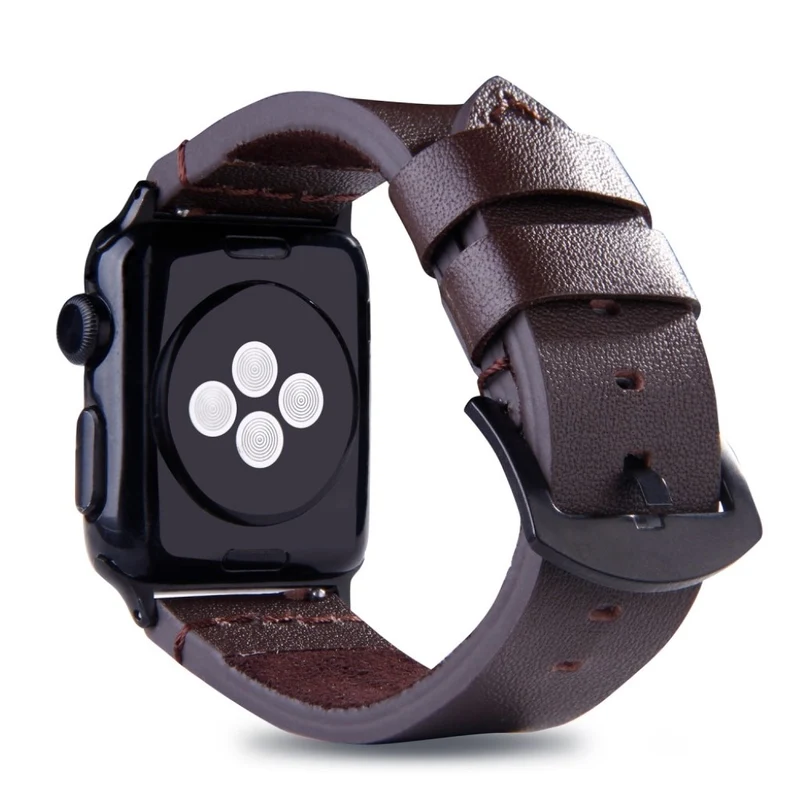Exquisit Apple Watch Series 4 44mm Echtes Leder armband
