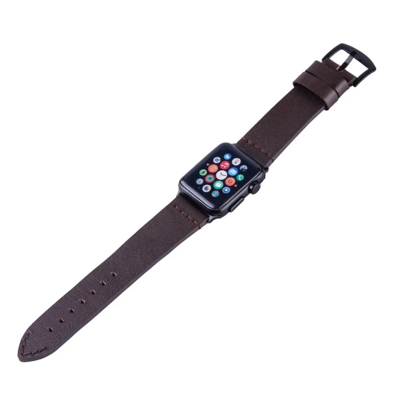Exquisit Apple Watch Series 4 44mm Echtes Leder armband