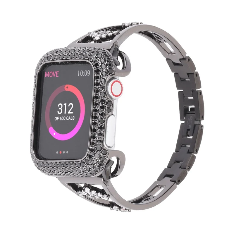 Süß Apple Watch Series 7 41mm Metall und Strass armband