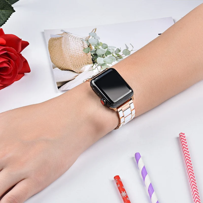 Sehr reizvoll Apple Watch Series 7 41mm Metall armband
