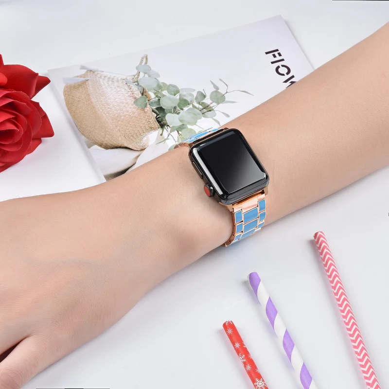 Sehr reizvoll Apple Watch Series 7 41mm Metall armband