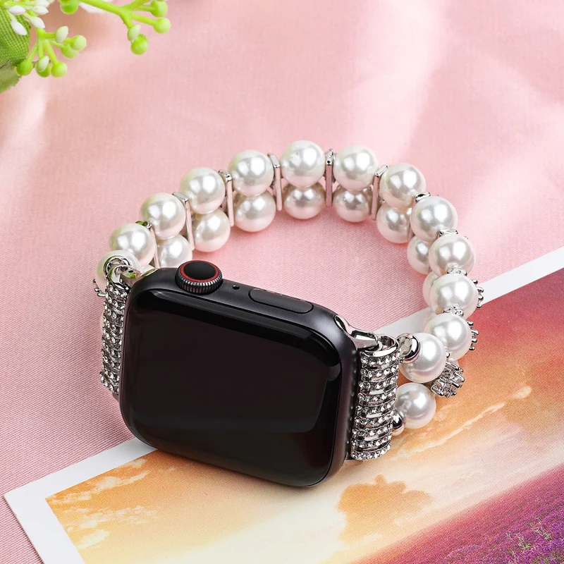 Sehr bequem Apple Watch Series 7 41mm Strass armband