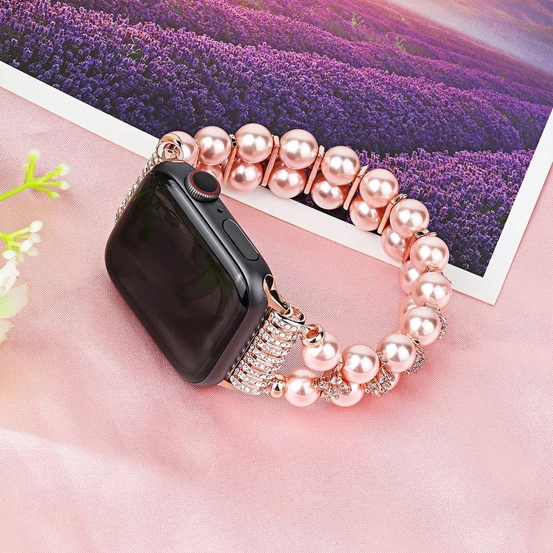 Sehr bequem Apple Watch Series 7 41mm Strass armband