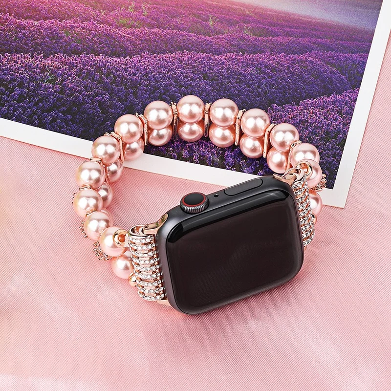 Sehr bequem Apple Watch Series 7 41mm Strass armband