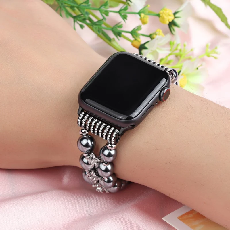 Sehr bequem Apple Watch Series 7 41mm Strass armband