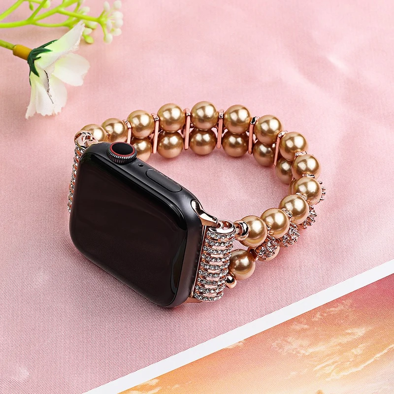 Sehr bequem Apple Watch Series 7 41mm Strass armband