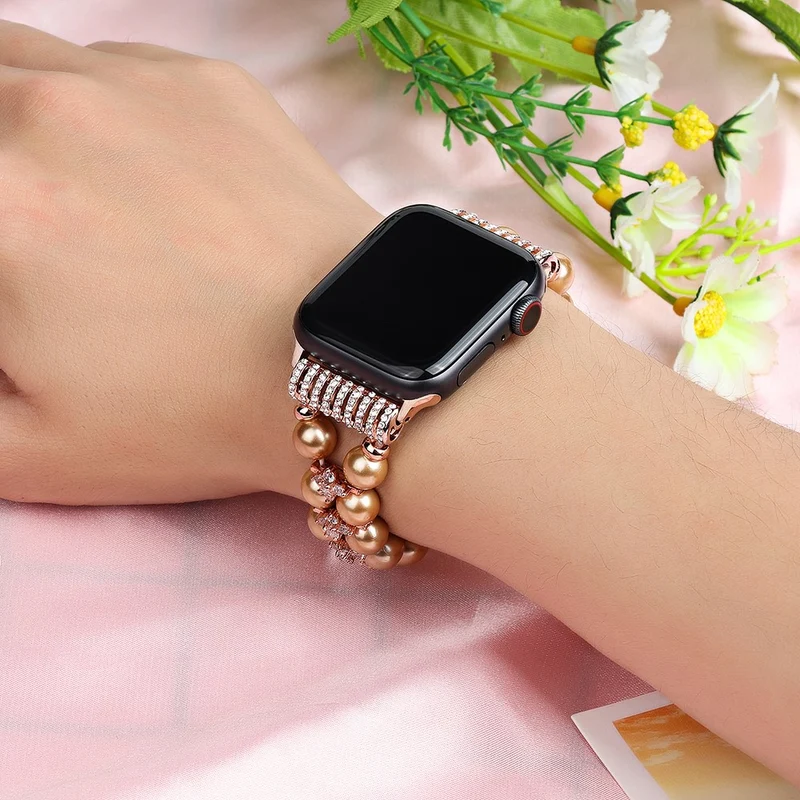 Sehr bequem Apple Watch Series 7 41mm Strass armband