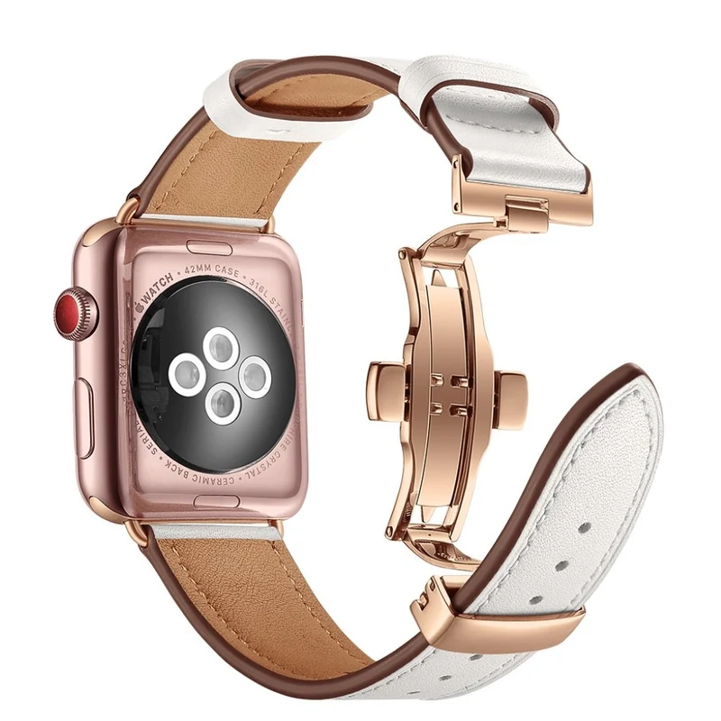 Apple Watch Series 5 44mm / Apple Watch 44mm Echtes Leder armband