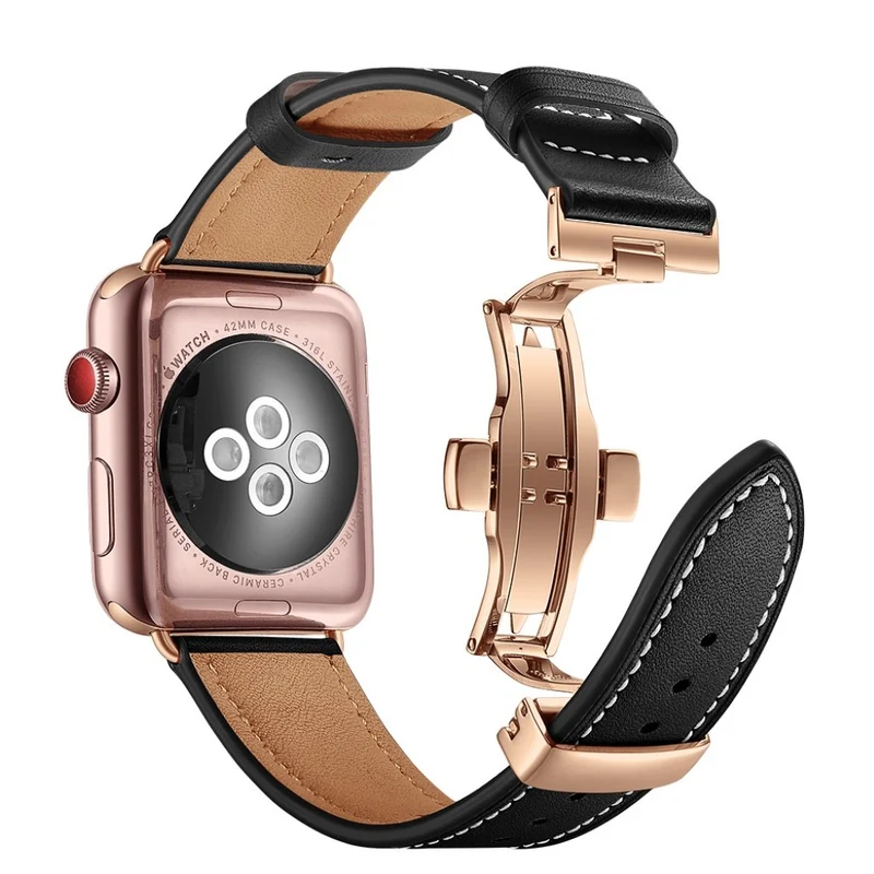 Apple Watch Series 5 44mm / Apple Watch 44mm Echtes Leder armband