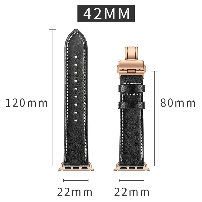 Apple Watch Series 5 44mm / Apple Watch 44mm Echtes Leder armband