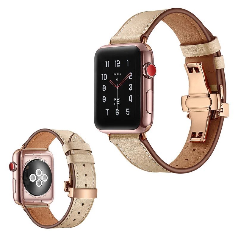 Apple Watch Series 5 44mm / Apple Watch 44mm Echtes Leder armband