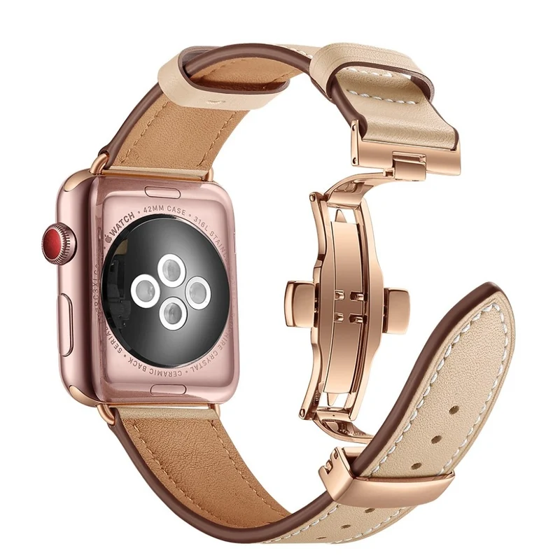 Apple Watch Series 5 44mm / Apple Watch 44mm Echtes Leder armband
