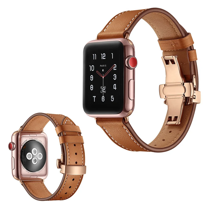 Apple Watch Series 5 44mm / Apple Watch 44mm Echtes Leder armband