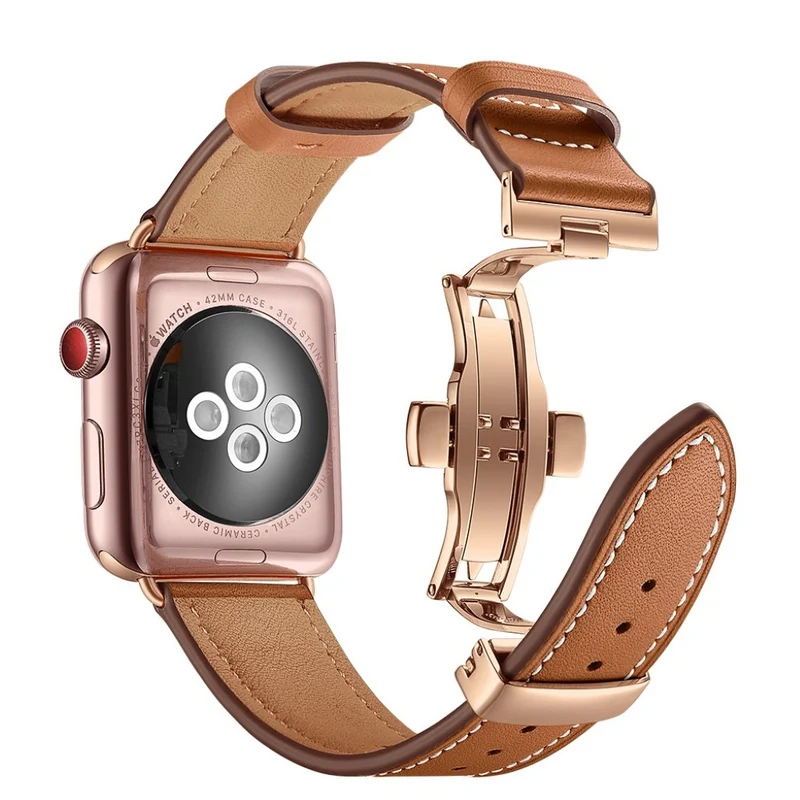 Apple Watch Series 5 44mm / Apple Watch 44mm Echtes Leder armband