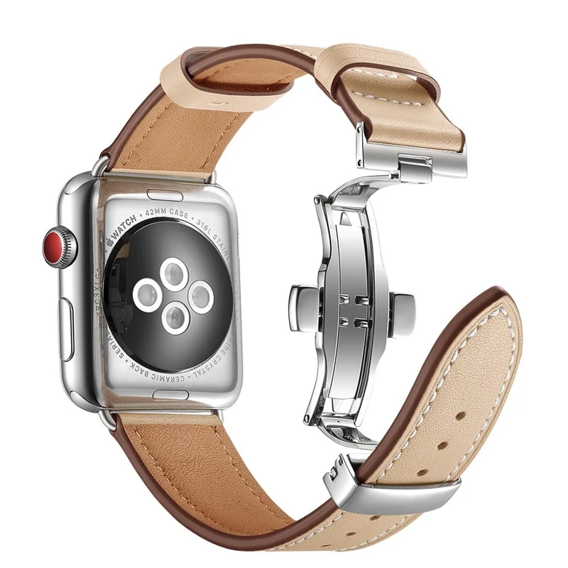 Apple Watch Series 5 44mm / Apple Watch 44mm Echtes Leder armband