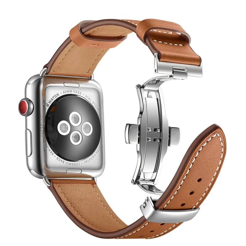 Apple Watch Series 5 44mm / Apple Watch 44mm Echtes Leder armband