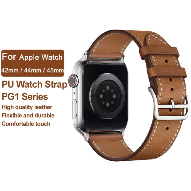 Sehr modisch Apple Watch Series 7 45mm Kunstleder armband