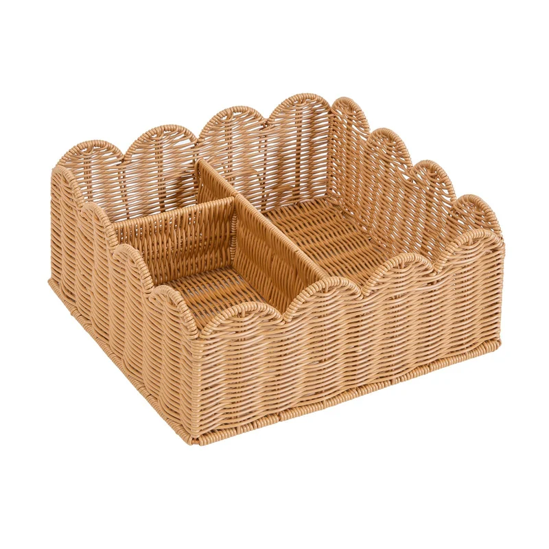 Dekorative gewellte gewebte Aufbewahrungskorb Karnz