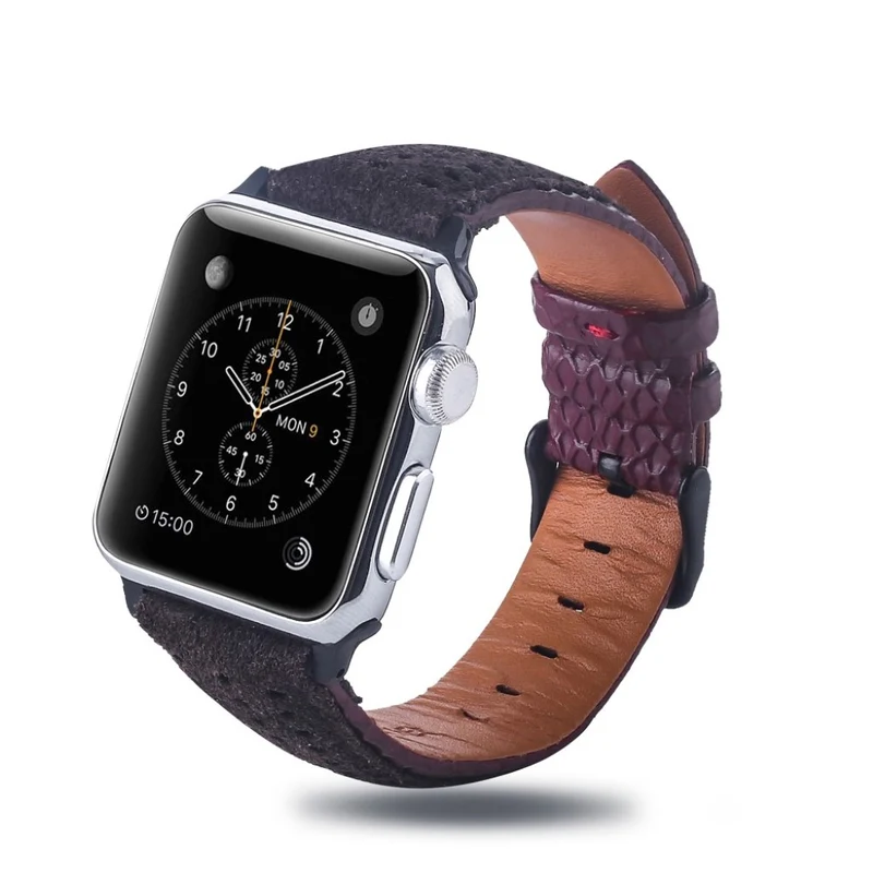 Mega modisch Apple Watch Series 4 44mm Echtes Leder armband