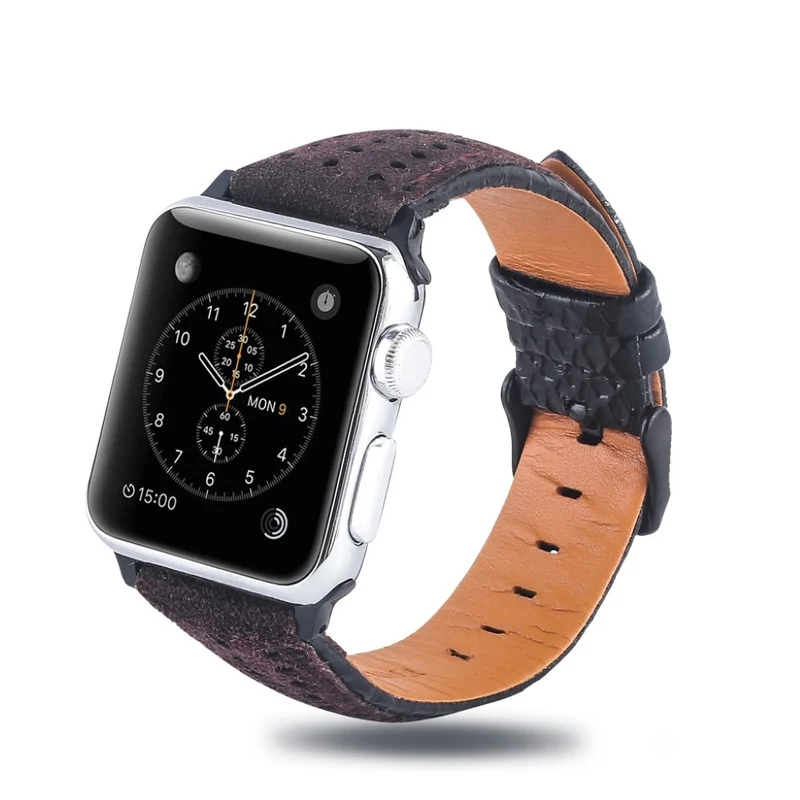 Mega modisch Apple Watch Series 4 44mm Echtes Leder armband