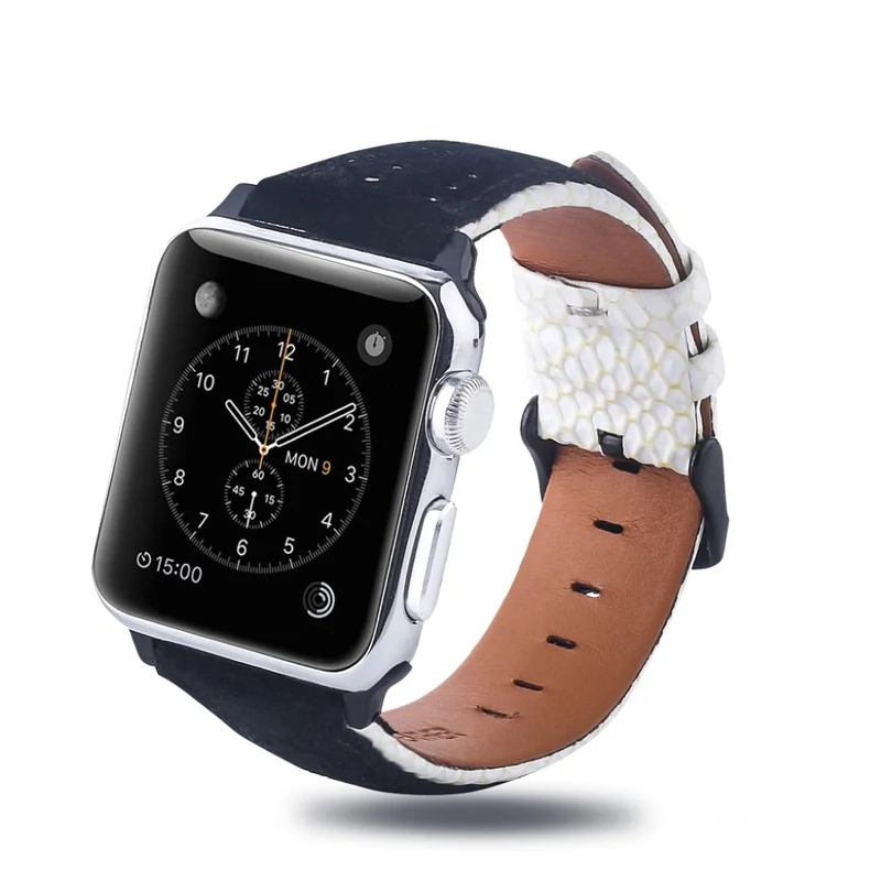 Mega modisch Apple Watch Series 4 44mm Echtes Leder armband