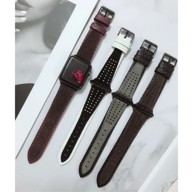Mega modisch Apple Watch Series 4 44mm Echtes Leder armband