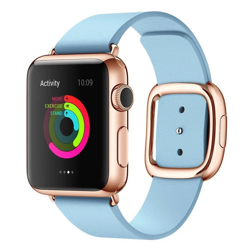 Bequem Apple Watch Series 4 44mm Echtes Leder armband