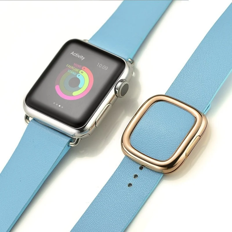 Bequem Apple Watch Series 4 44mm Echtes Leder armband