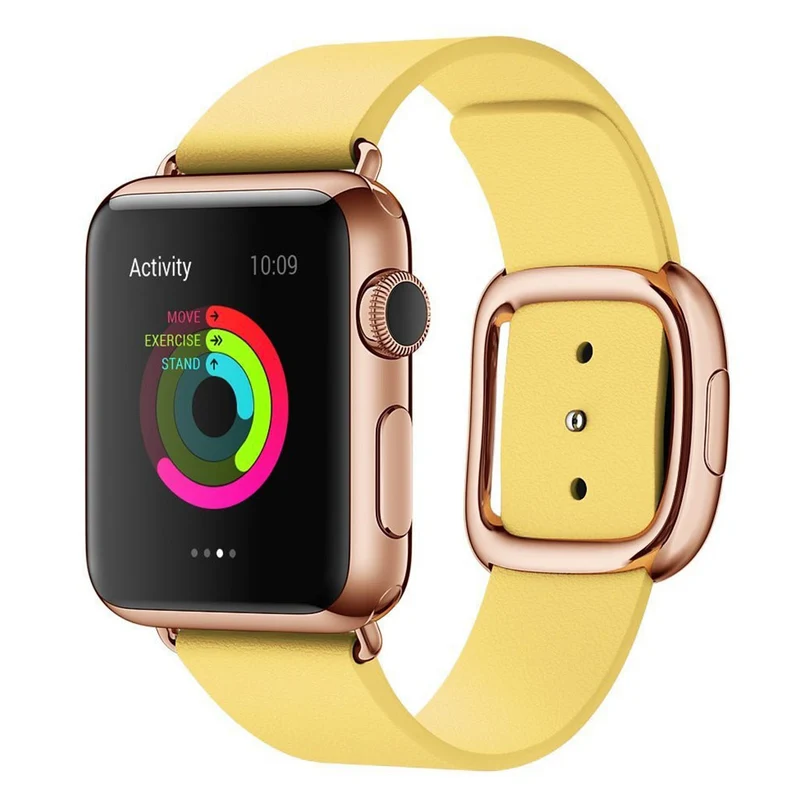 Bequem Apple Watch Series 4 44mm Echtes Leder armband