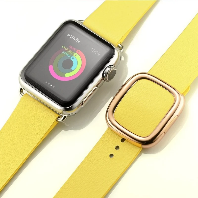 Bequem Apple Watch Series 4 44mm Echtes Leder armband