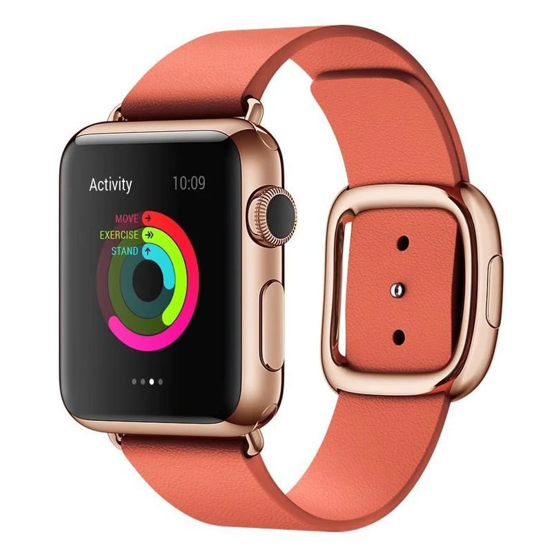 Bequem Apple Watch Series 4 44mm Echtes Leder armband