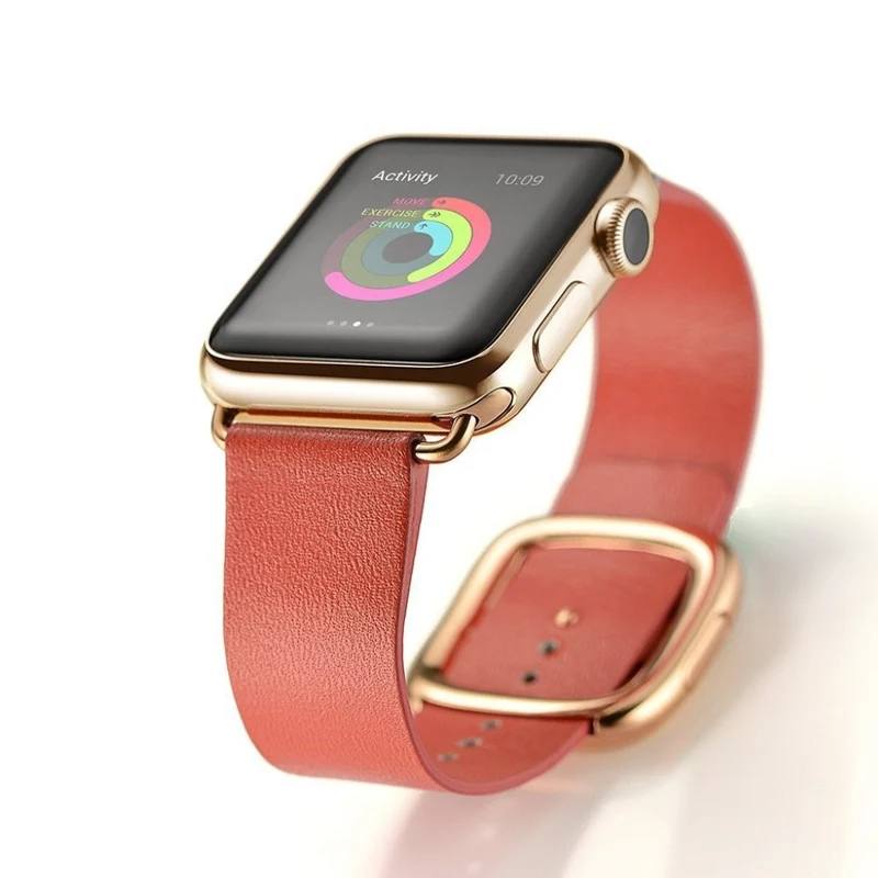 Bequem Apple Watch Series 4 44mm Echtes Leder armband