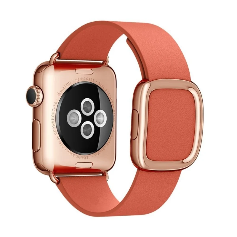Bequem Apple Watch Series 4 44mm Echtes Leder armband