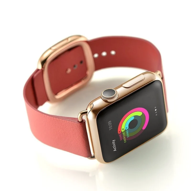 Bequem Apple Watch Series 4 44mm Echtes Leder armband